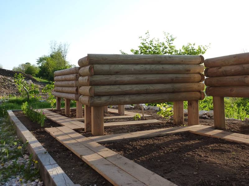 Jardinière bois surélevée — SNMB Menuiserie Bertin