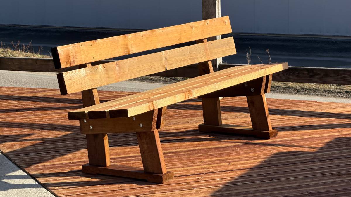 Banc Chatel de 2 m avec dossier, fabrication française SNMB