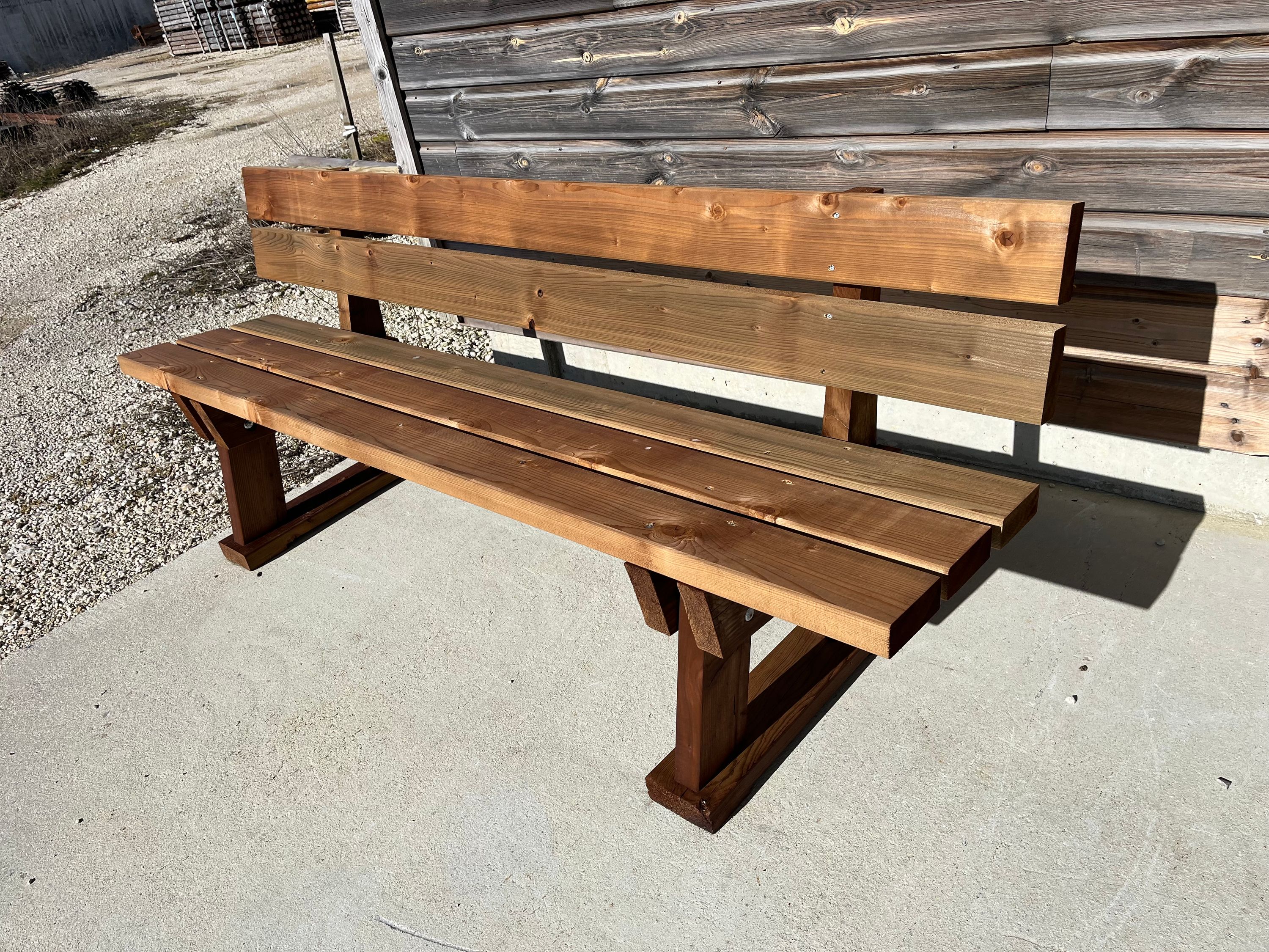 Banc chatel 2m — SNMB Menuiserie Bertin