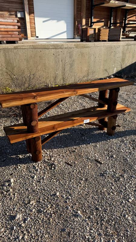 Banc champêtre en bois, fabrication française SNMB — bois autoclave classe 4