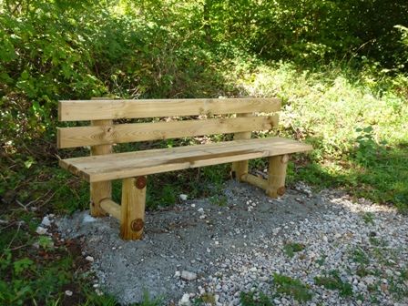 Banc en rondins — SNMB Menuiserie Bertin