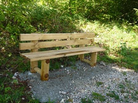 Banc en rondins — SNMB Menuiserie Bertin