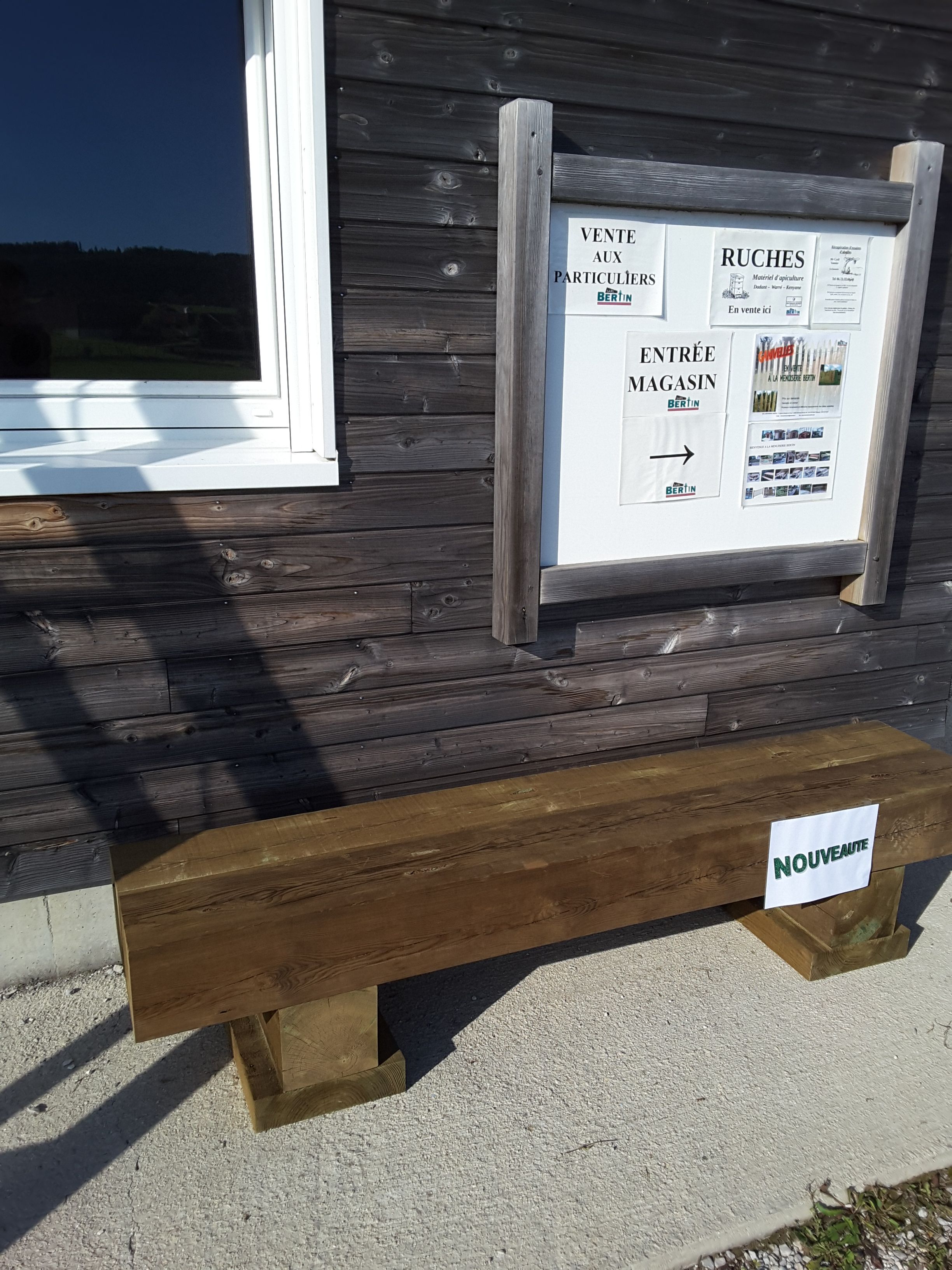 Banc bois lourd — SNMB Menuiserie Bertin