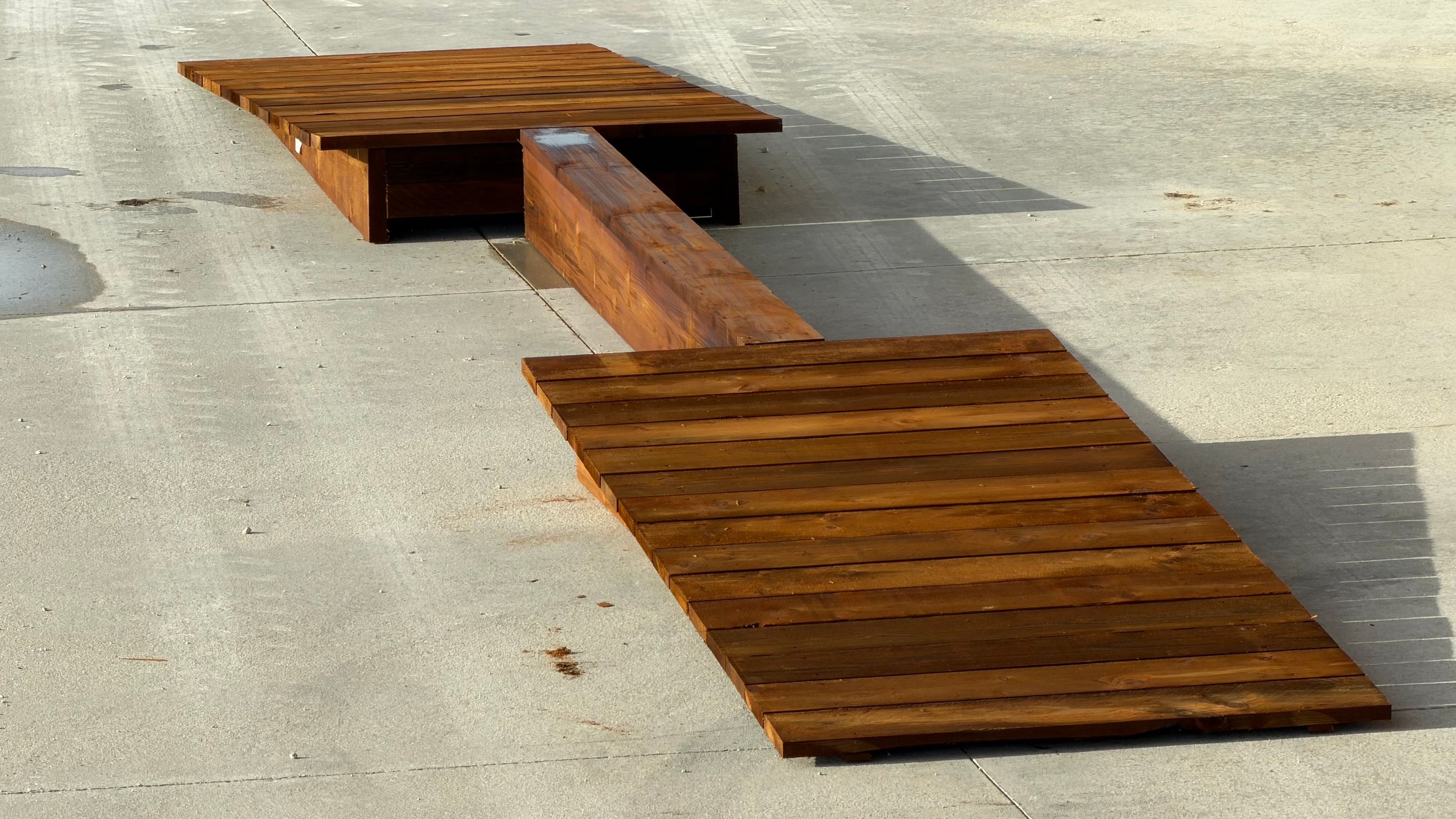 Module VTT en bois pour pumptrack et parcours, fabrication française SNMB — bois autoclave classe 4