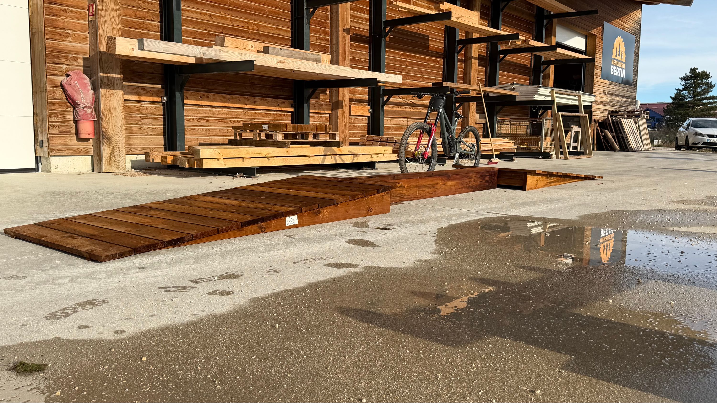 Module VTT en bois pour pumptrack et parcours, fabrication française SNMB — bois autoclave classe 4