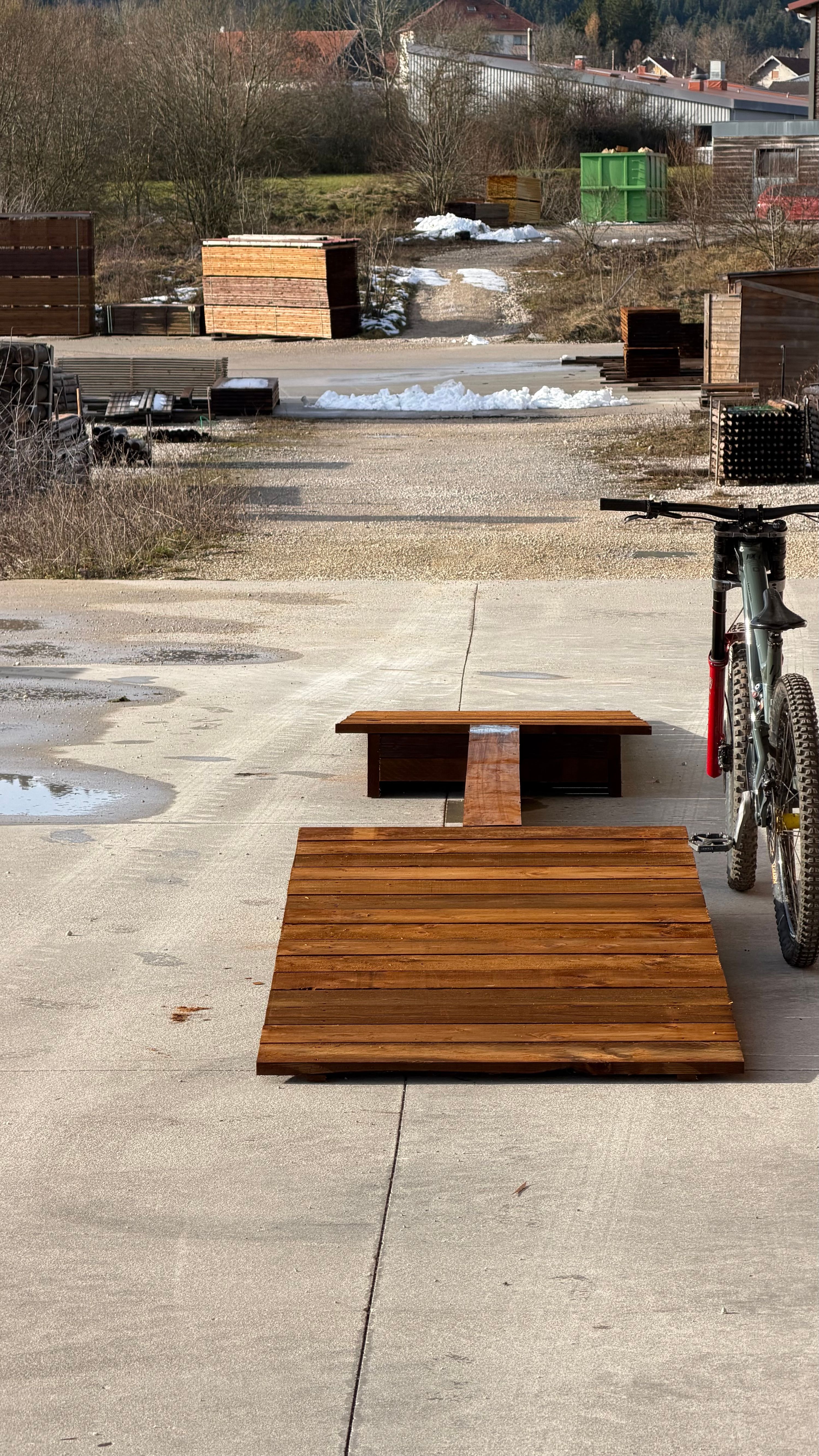 Module VTT en bois pour pumptrack et parcours, fabrication française SNMB — bois autoclave classe 4