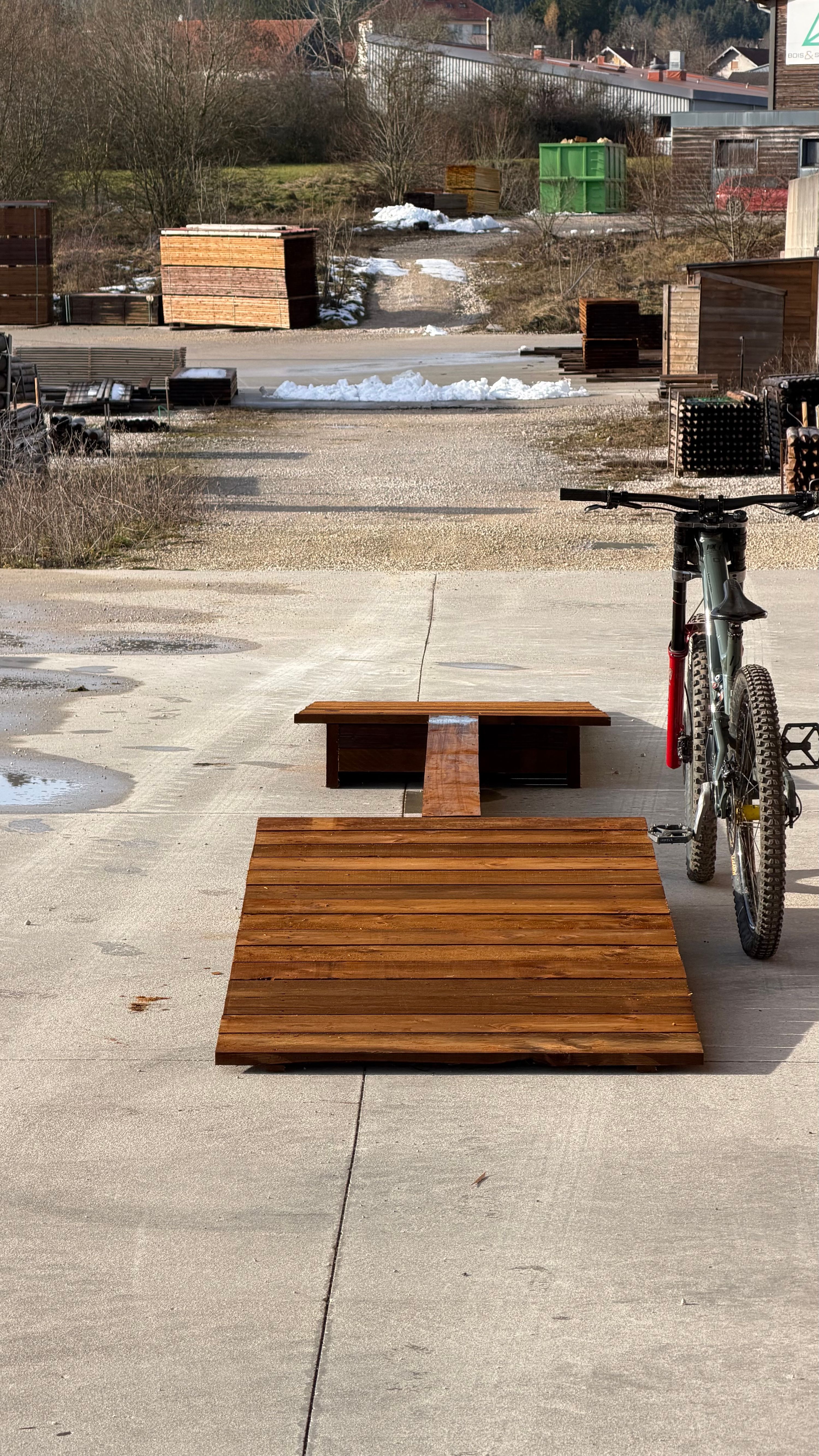 Module VTT en bois pour pumptrack et parcours, fabrication française SNMB — bois autoclave classe 4