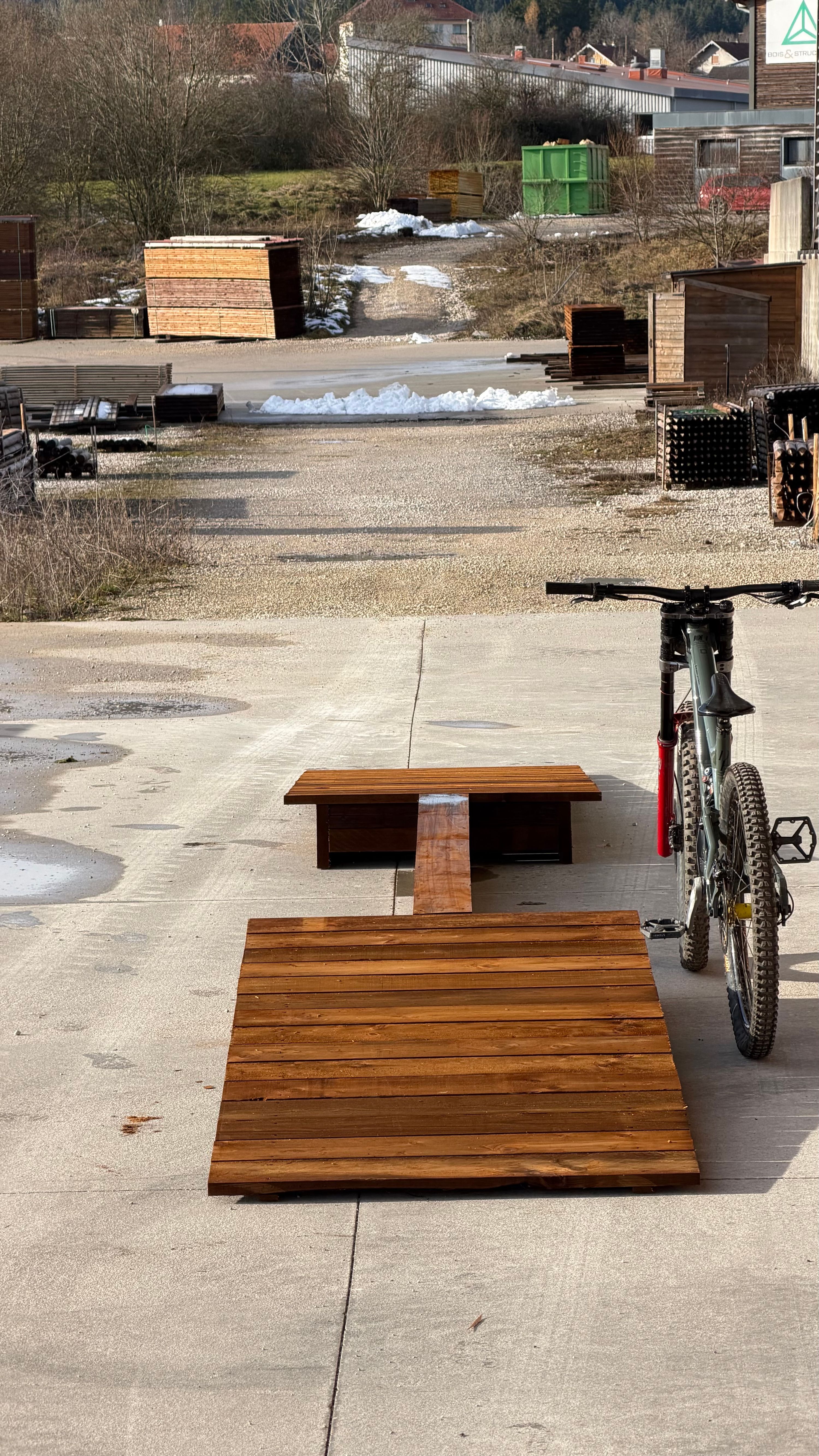 Module VTT en bois pour pumptrack et parcours, fabrication française SNMB — bois autoclave classe 4