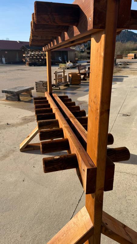 Porte-skis en bois, fabrication française SNMB — bois autoclave classe 4