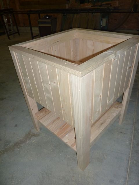 Jardinière bois surélevée — SNMB Menuiserie Bertin