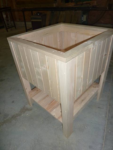 Jardinière bois surélevée — SNMB Menuiserie Bertin