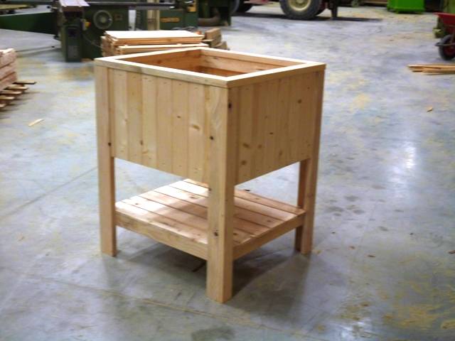 Jardinière eco logique bois 1mx1m — SNMB Menuiserie Bertin