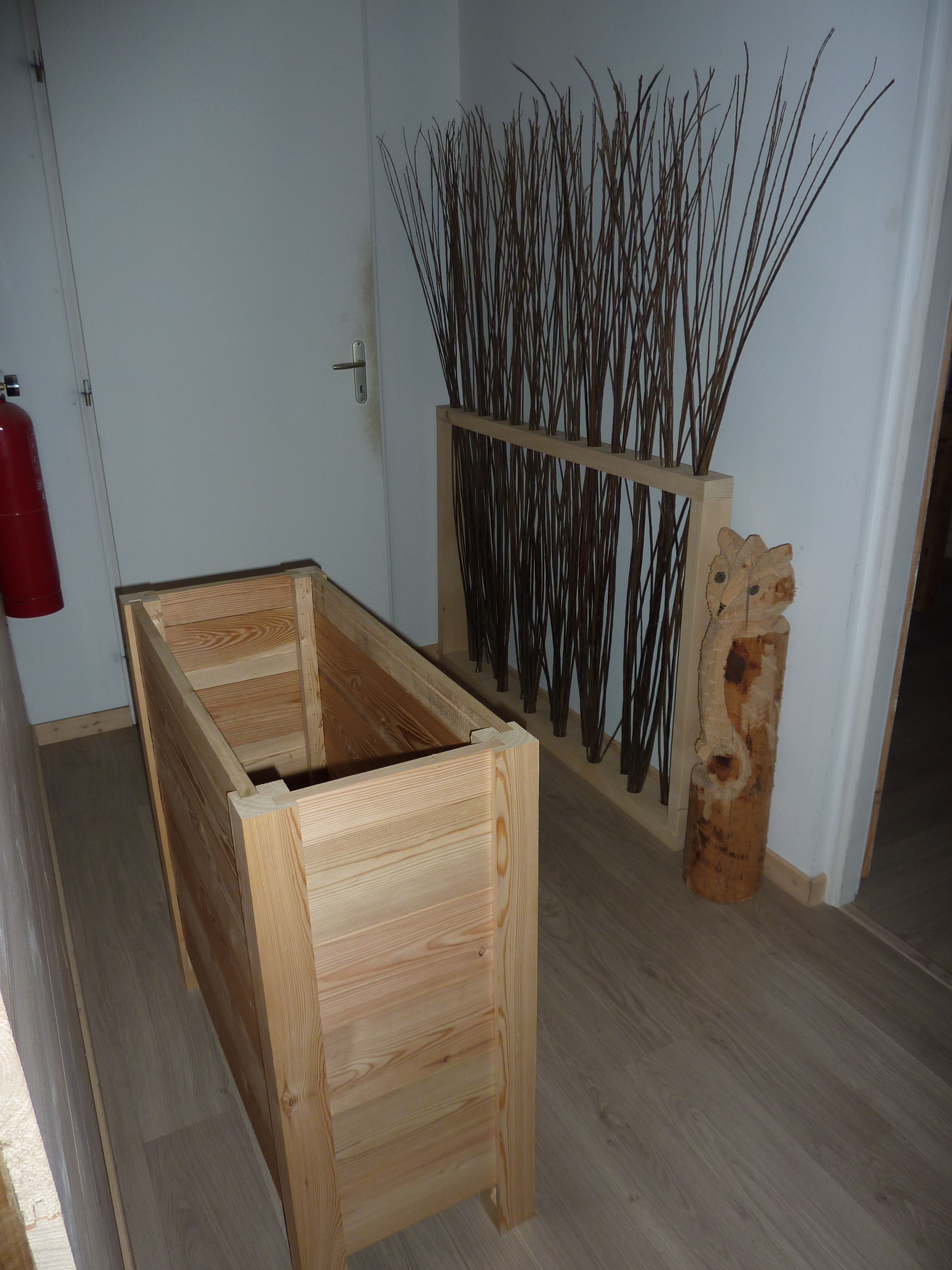 Jardinière Élégance en mélèze — fabrication française SNMB Menuiserie Bertin