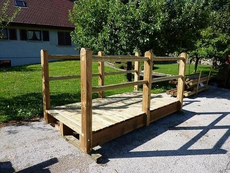 Ponton bois 3m de long — SNMB Menuiserie Bertin