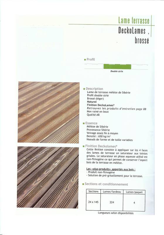 Decko lames mélèze — SNMB Menuiserie Bertin