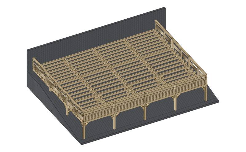 Terrasse 10x13 m — SNMB Menuiserie Bertin